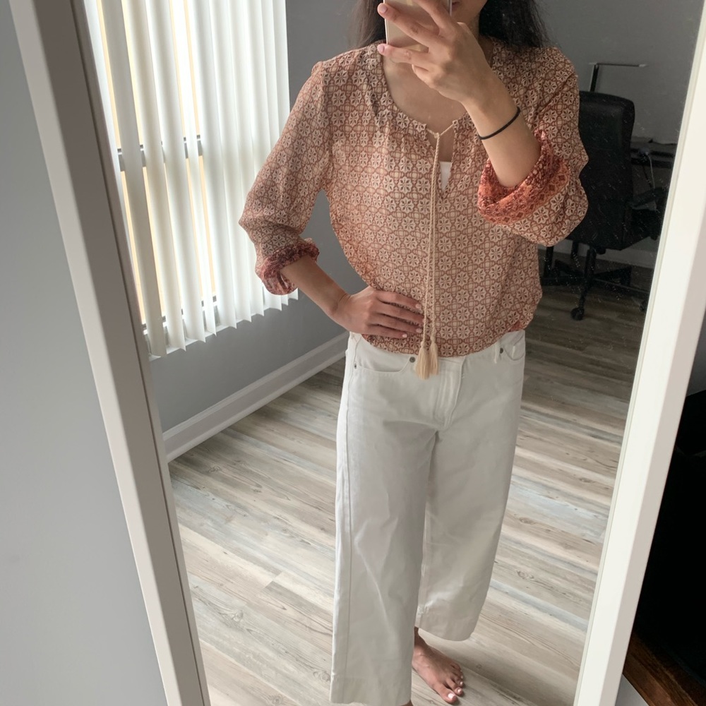 ‼️SOLD‼️ Rose and Olive boho blouse